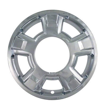 17, 5 Spoke With CC Cutout, Chrome Plated, Plastic, Set Of 4, Not Compatible With Steel Wheels
